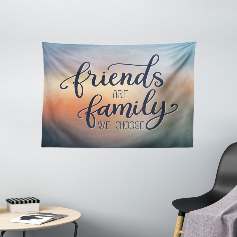 Friends are Family BFF Wide Tapestry