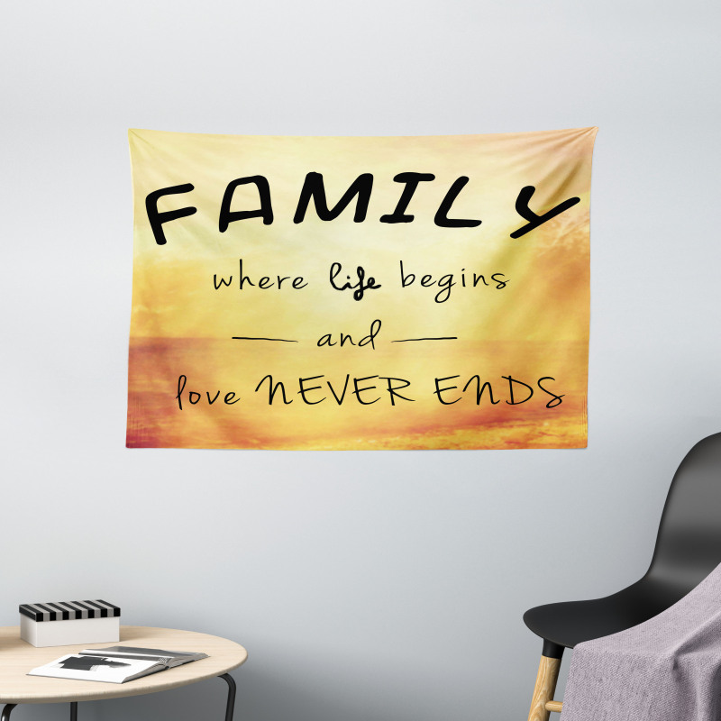 Message Family Wide Tapestry