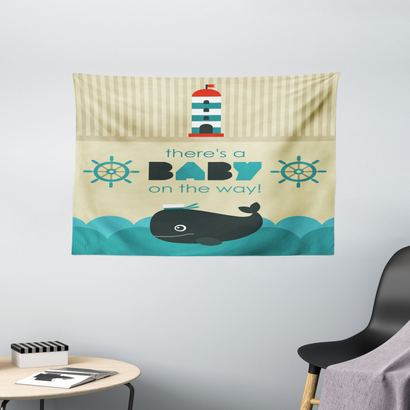 Gender Reveal Wide Tapestry