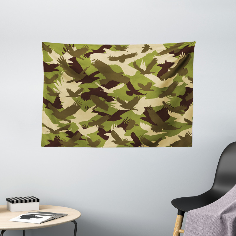 Open Wings Camouflage Wide Tapestry