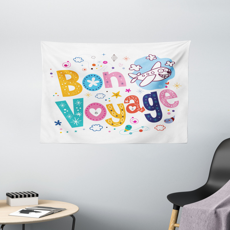 Happy Message Wide Tapestry