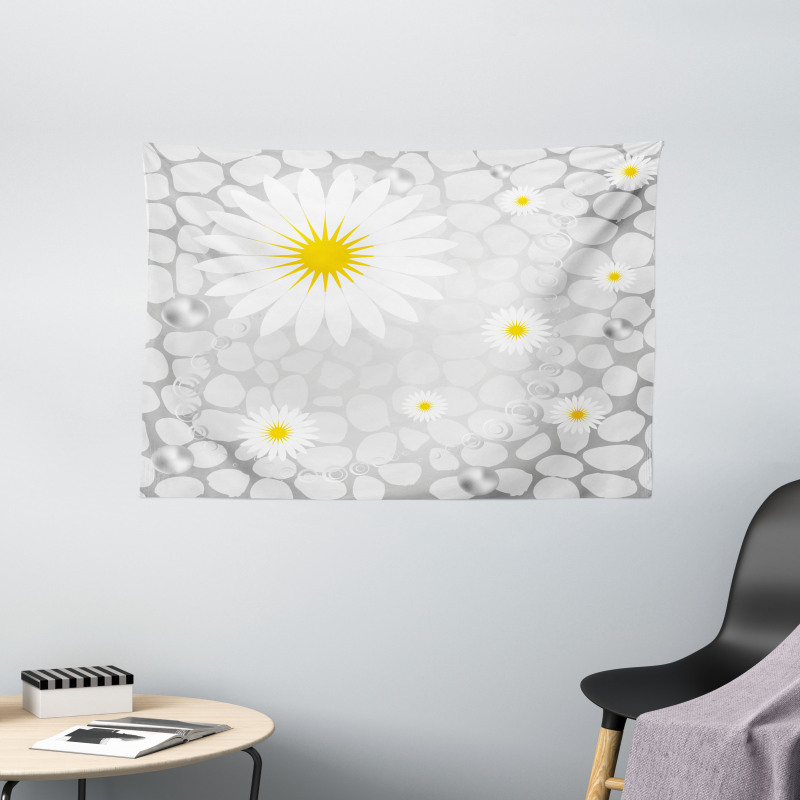 Flowers Animal Dots Wide Tapestry