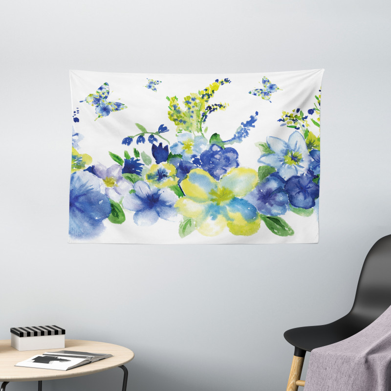 Spring Blooms Wide Tapestry