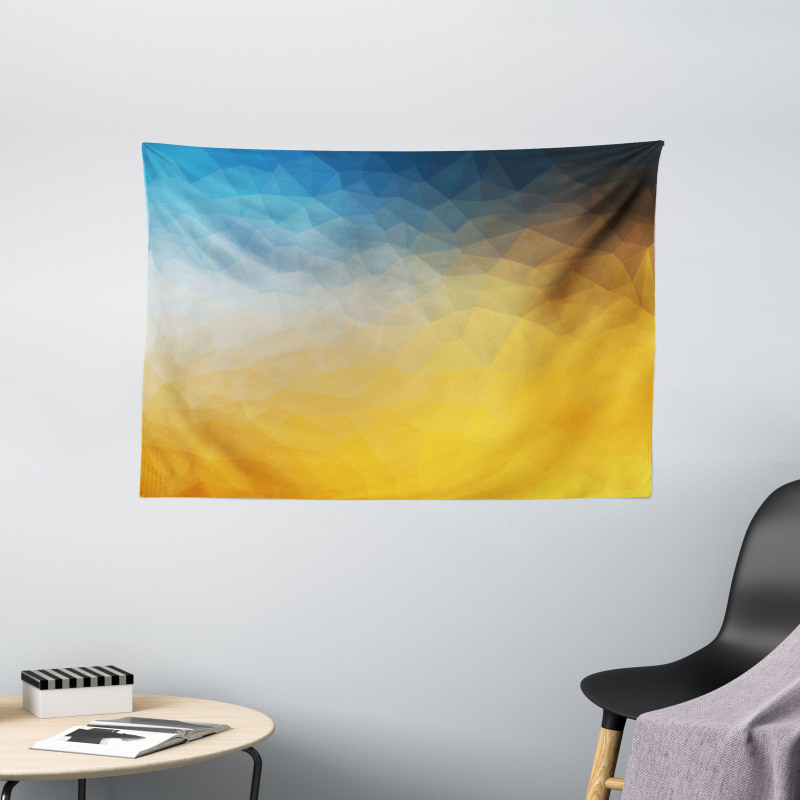 Polygon Fractal Wide Tapestry