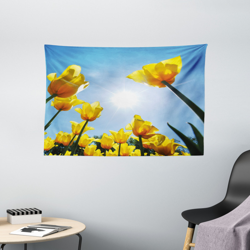 Field Summer Blooms Wide Tapestry