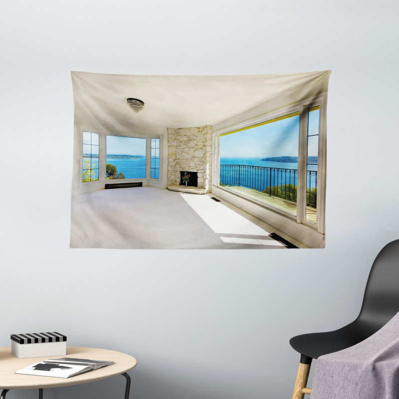 Ocean Nature Forest View Wide Tapestry