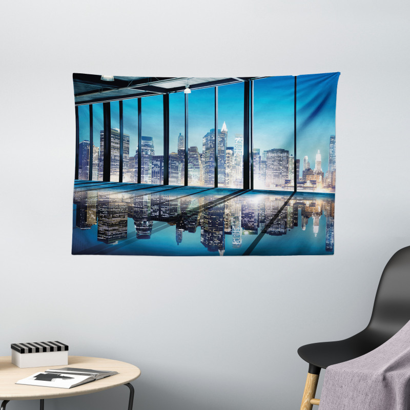 Buildings with Glass Wide Tapestry