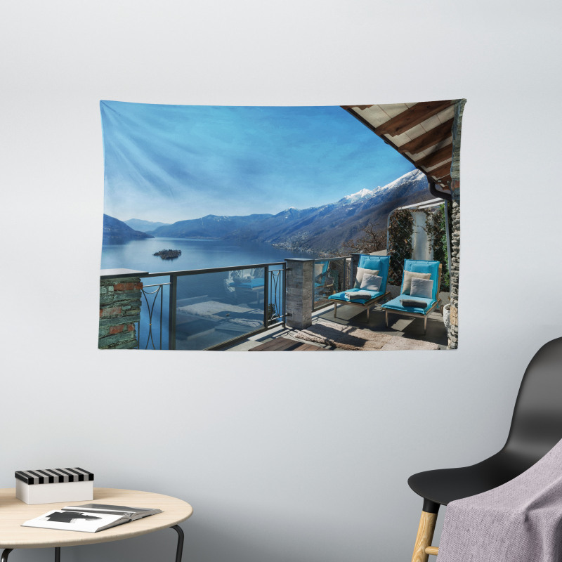 Lake Sea View Holiday Wide Tapestry
