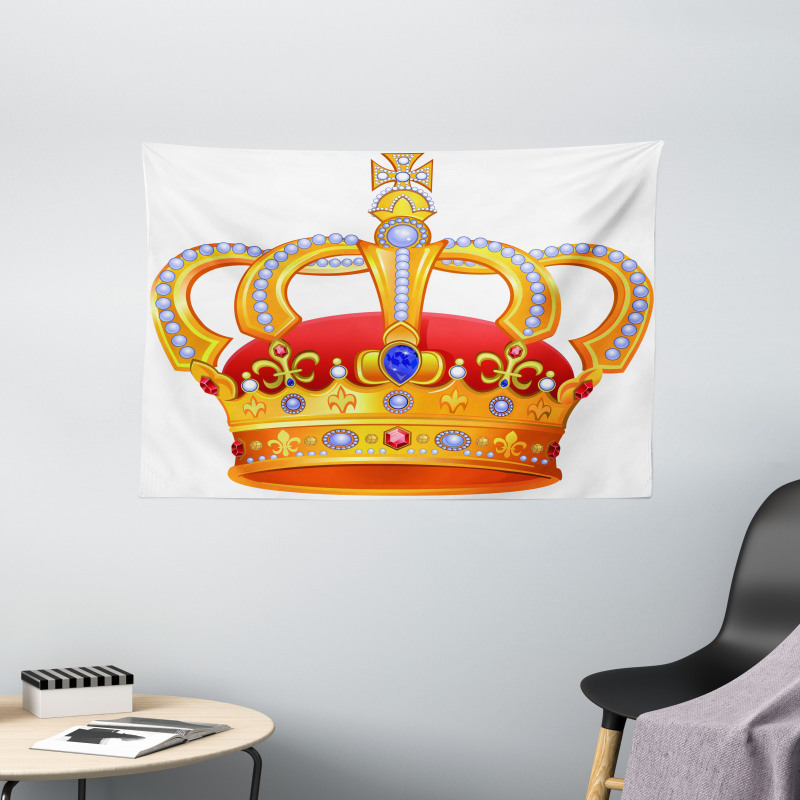 Majestic Royal Sign Crown Wide Tapestry