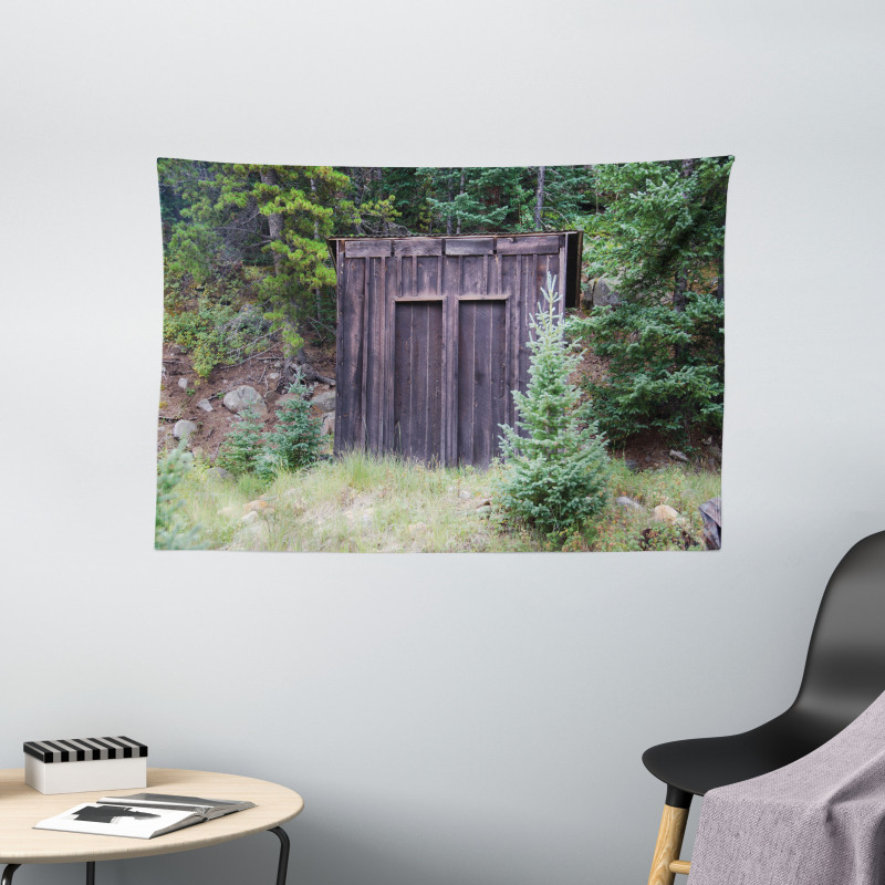 Cottage in Farm Forest Wide Tapestry