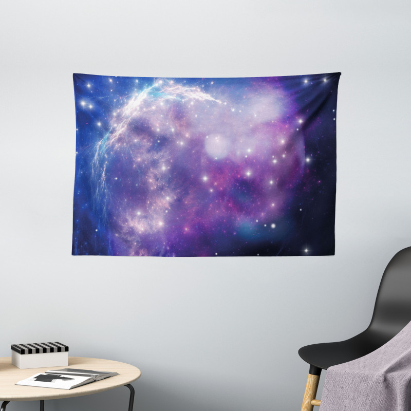 Purple Nebula Wide Tapestry