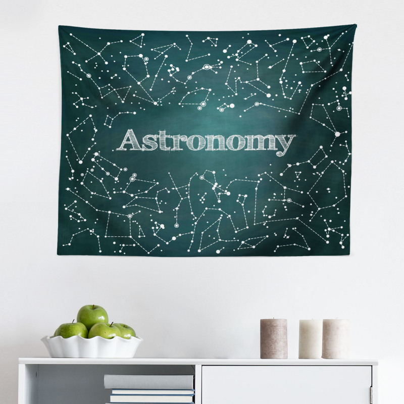 Uzay Mikrofiber Geniş Duvar Halısı Astronomik Desenli