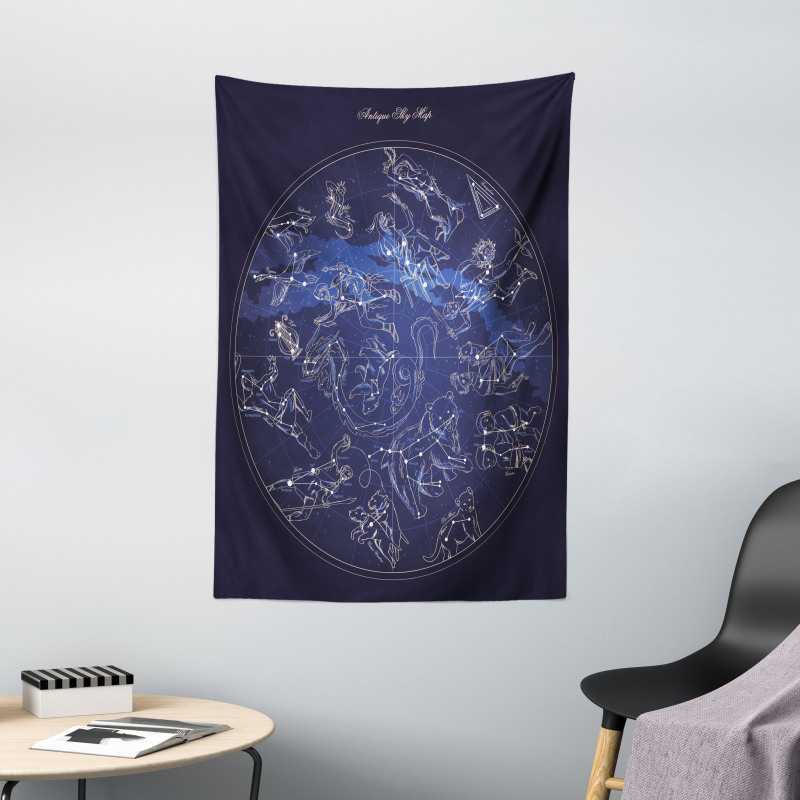 Antique Sky Map Tapestry