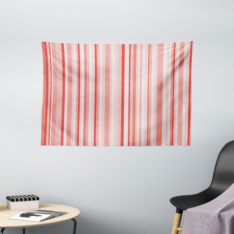 Vertically Striped Retro Wide Tapestry