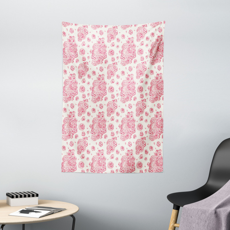 Peonies English Roses Tapestry