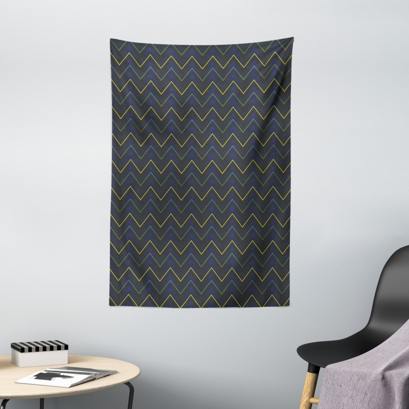 Chevron Neon Effect Tapestry