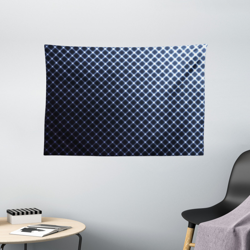 Checkered Halftone Wide Tapestry