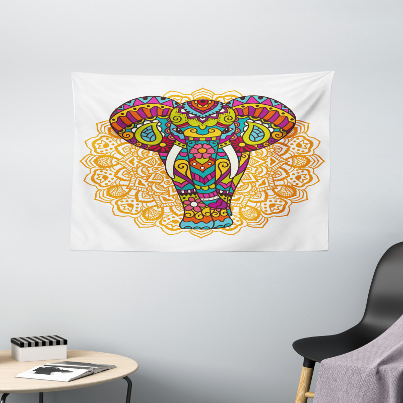 Ethnic Animal Wide Tapestry