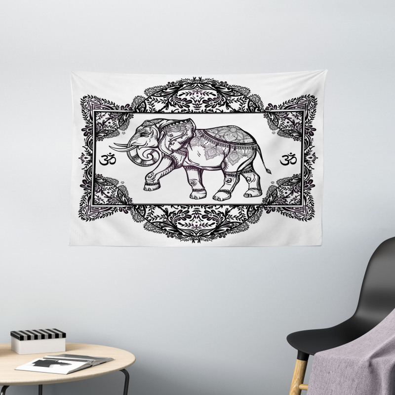 Rain Symbol Wide Tapestry