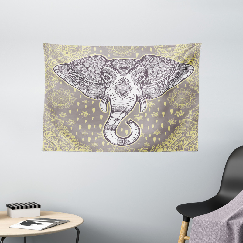 Tribal Sacred Icon Wide Tapestry