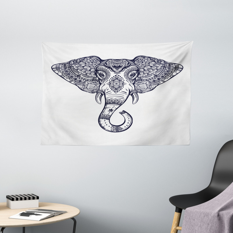 Paisley Animal Wide Tapestry