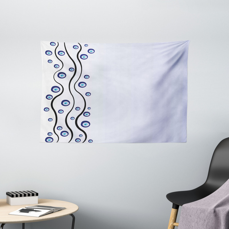 Eye Shape Shape Lines Wide Tapestry