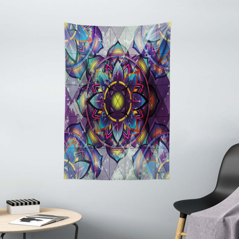 Grunge Futuristic Mandala Tapestry