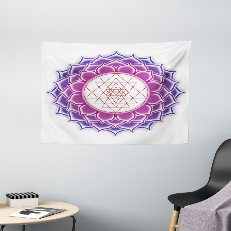 Mystical Yantra Mandala Wide Tapestry