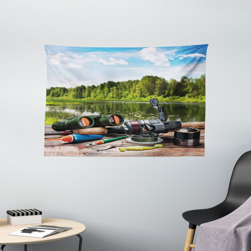 Fishing Tackle Wide Tapestry