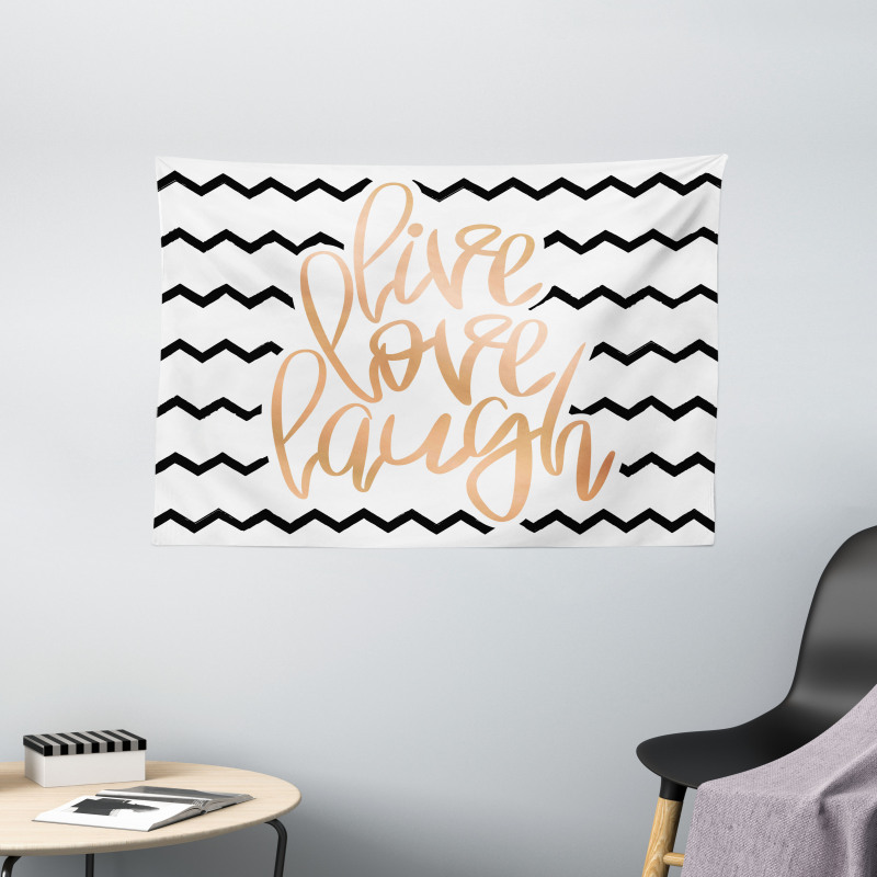 Chevron Art Wide Tapestry