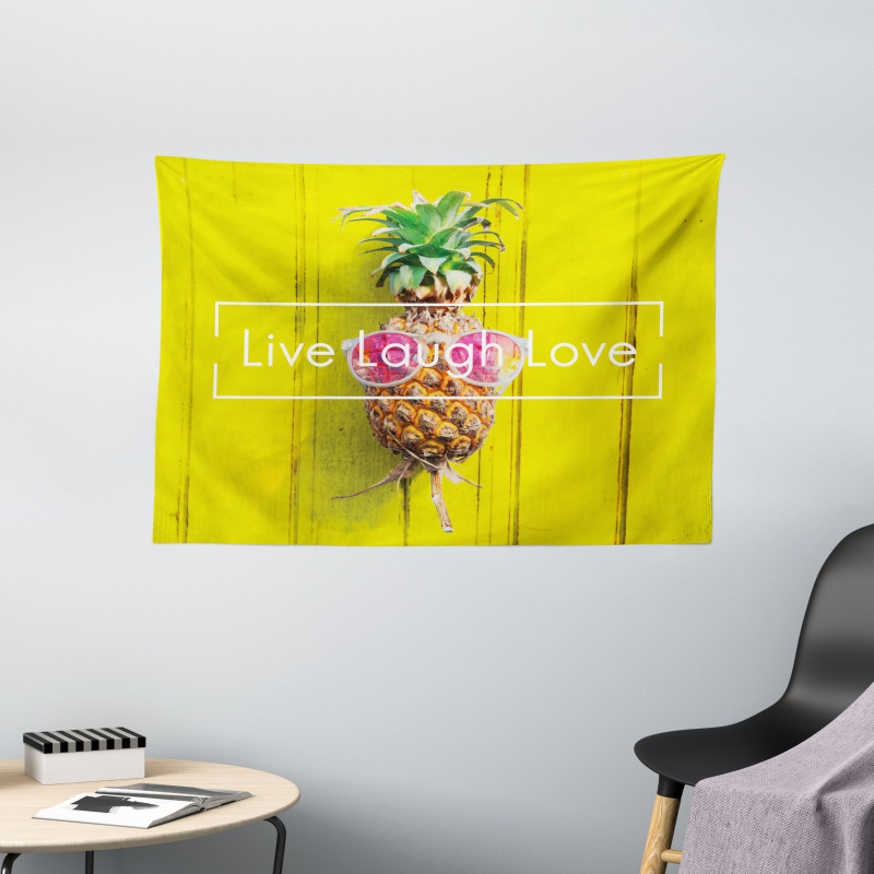 Hipster Fruit Wide Tapestry