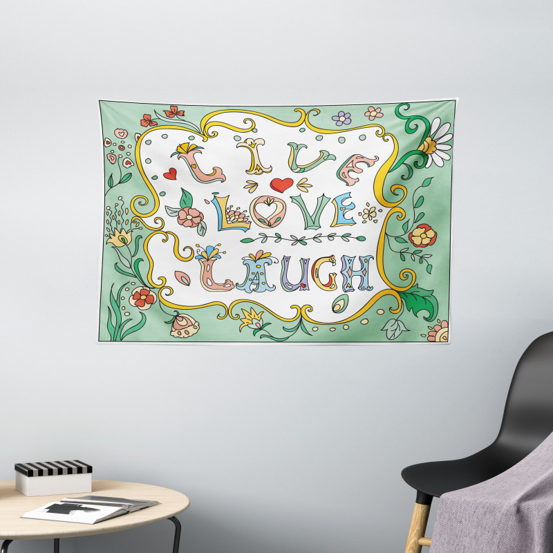 Ornate Petals Wide Tapestry