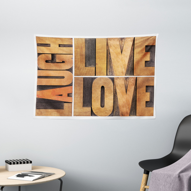 Life Message Wide Tapestry