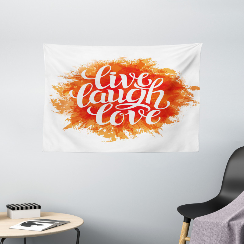 Cheerful Phrase Wide Tapestry