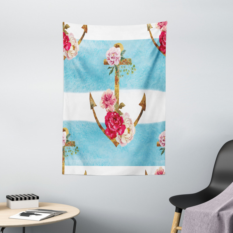 Anchors and Roses Tapestry