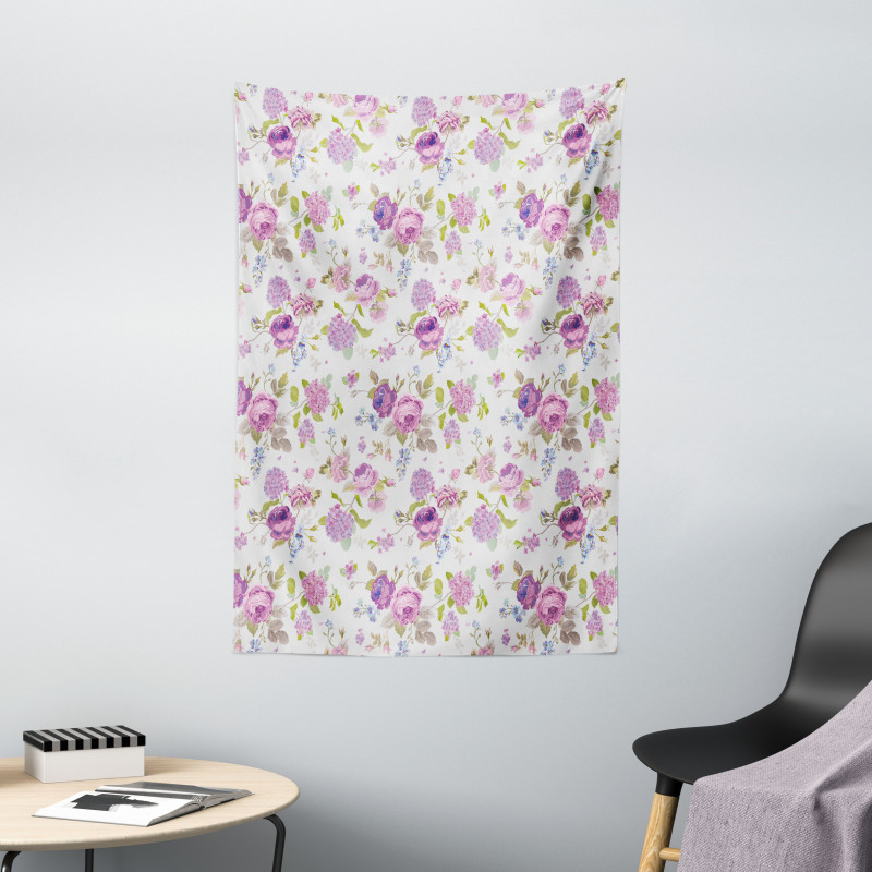 Roses and Violets Tapestry