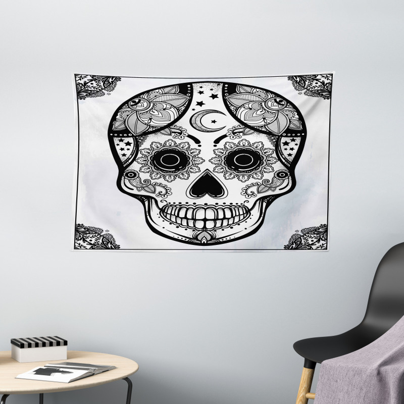 Hispanic Art Mascot Wide Tapestry