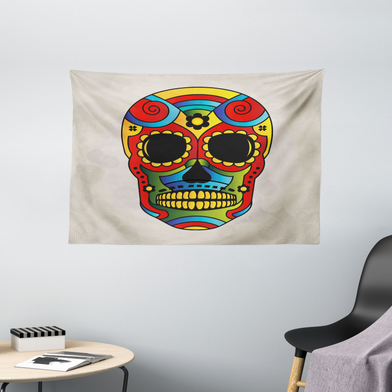 Latin Macabre Myth Wide Tapestry