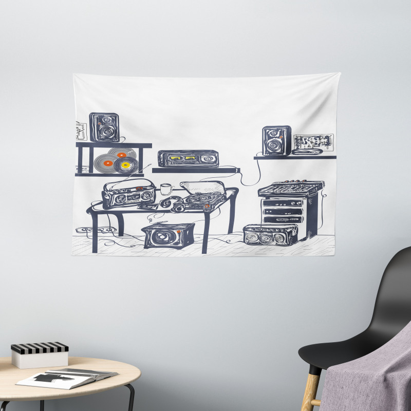 Music Devices Turntable Wide Tapestry