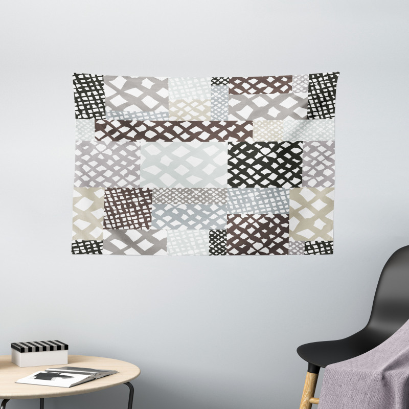 Patchwork Style Wide Tapestry