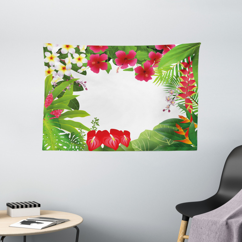 Plumeria Crepe Gingers Wide Tapestry