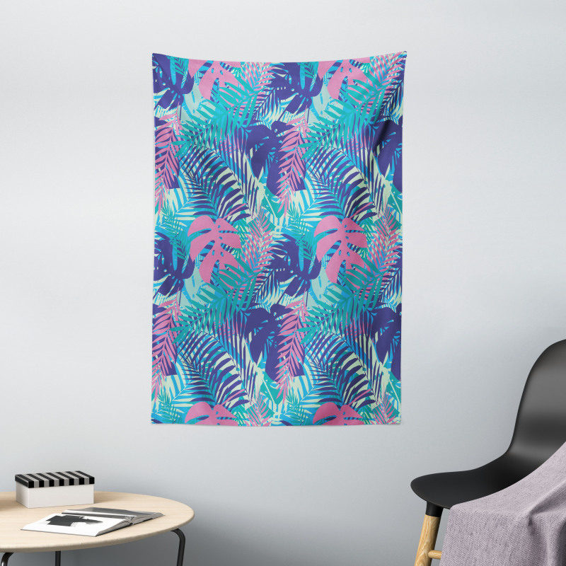 Vivid Colored Island Flora Tapestry