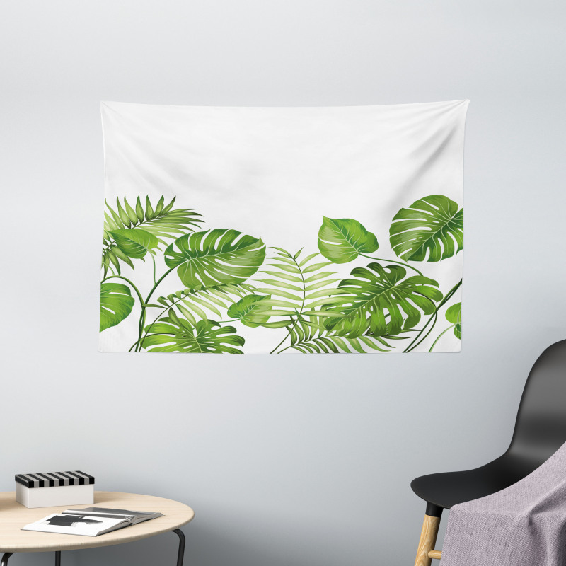 Foliage Swirls Botanic Wide Tapestry