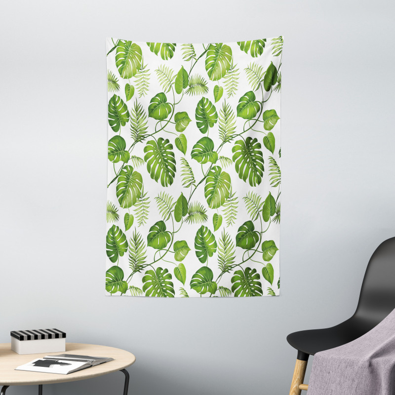 Swirls Palm Banana Trees Tapestry