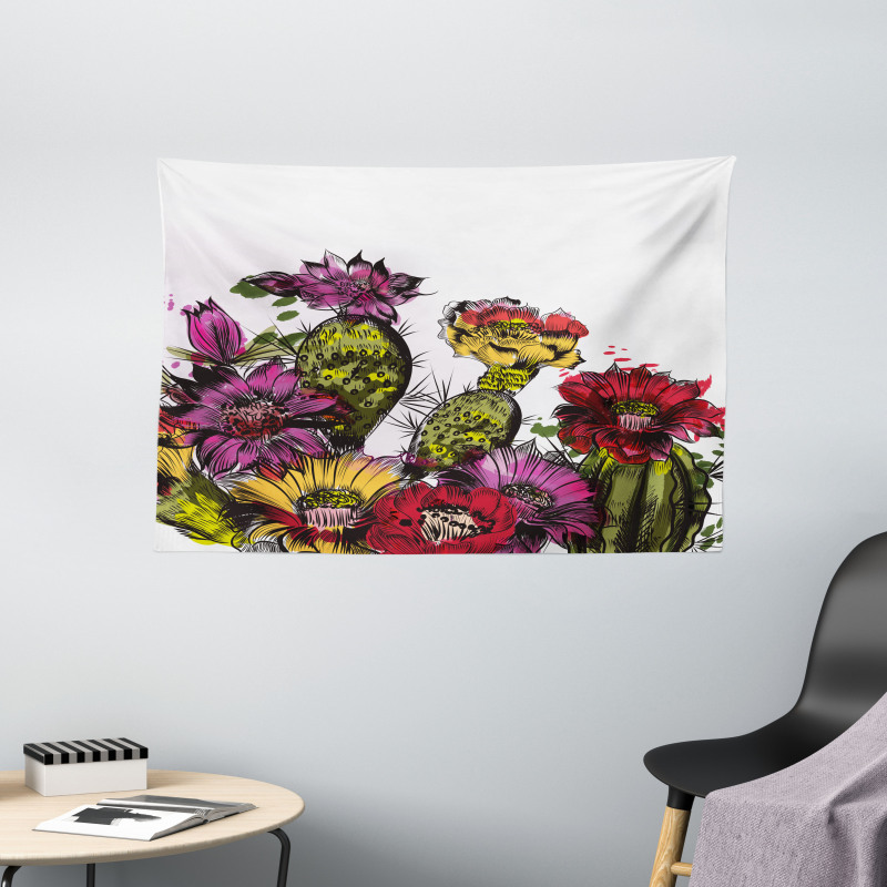 Potted Plant Blossom Wide Tapestry
