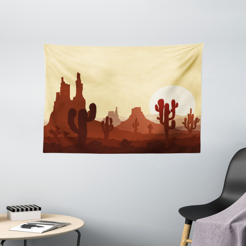 Arid Country Eco Sunset Wide Tapestry