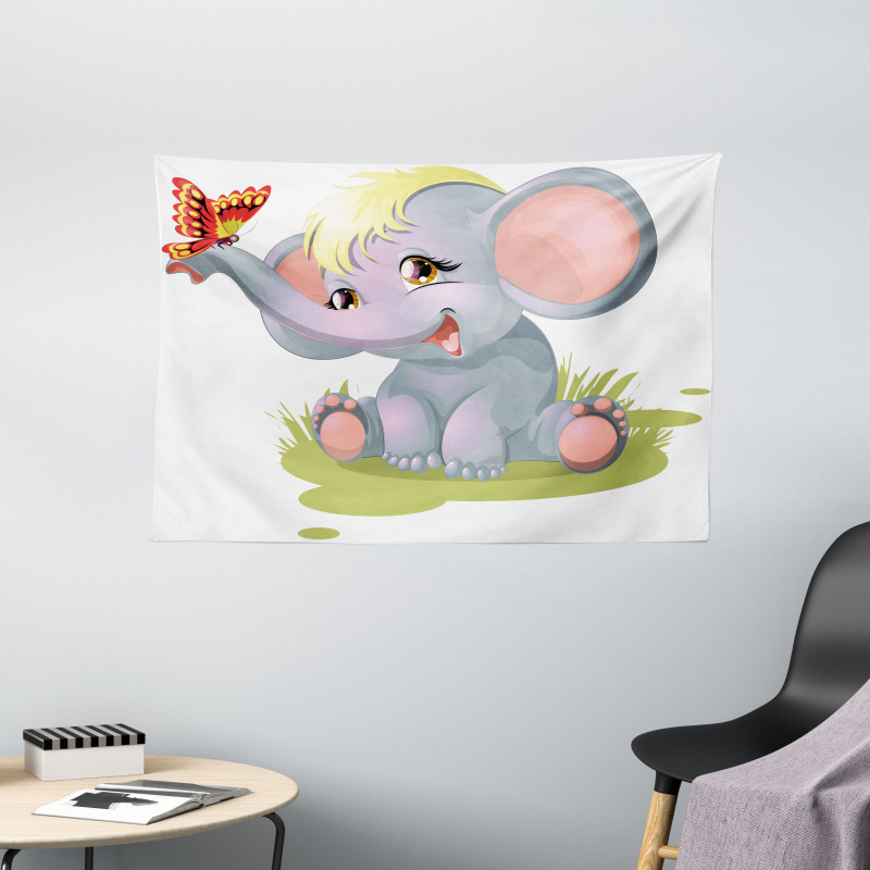 Newborn Mascot Wide Tapestry