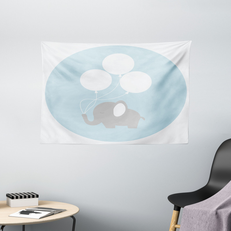 Balloons Baby Wide Tapestry