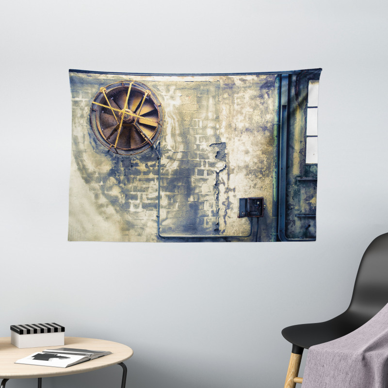 Wrecked Wall Wide Tapestry