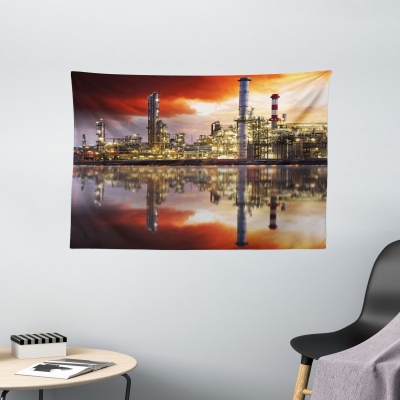 Oil Refinery Wide Tapestry
